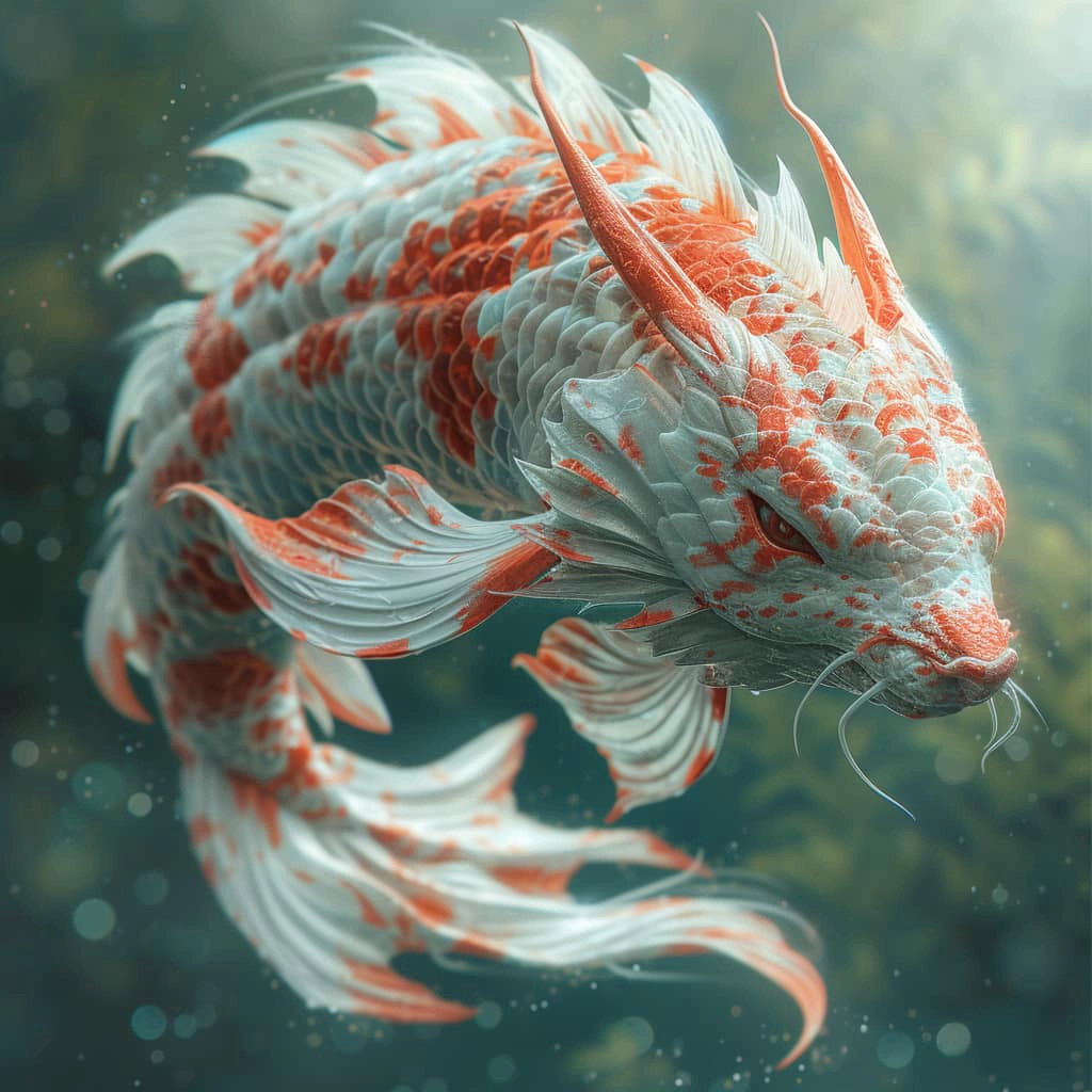 Hình nền Cá chép hóa rồng (Carp turning into a dragon wallpaper) - Media 24H